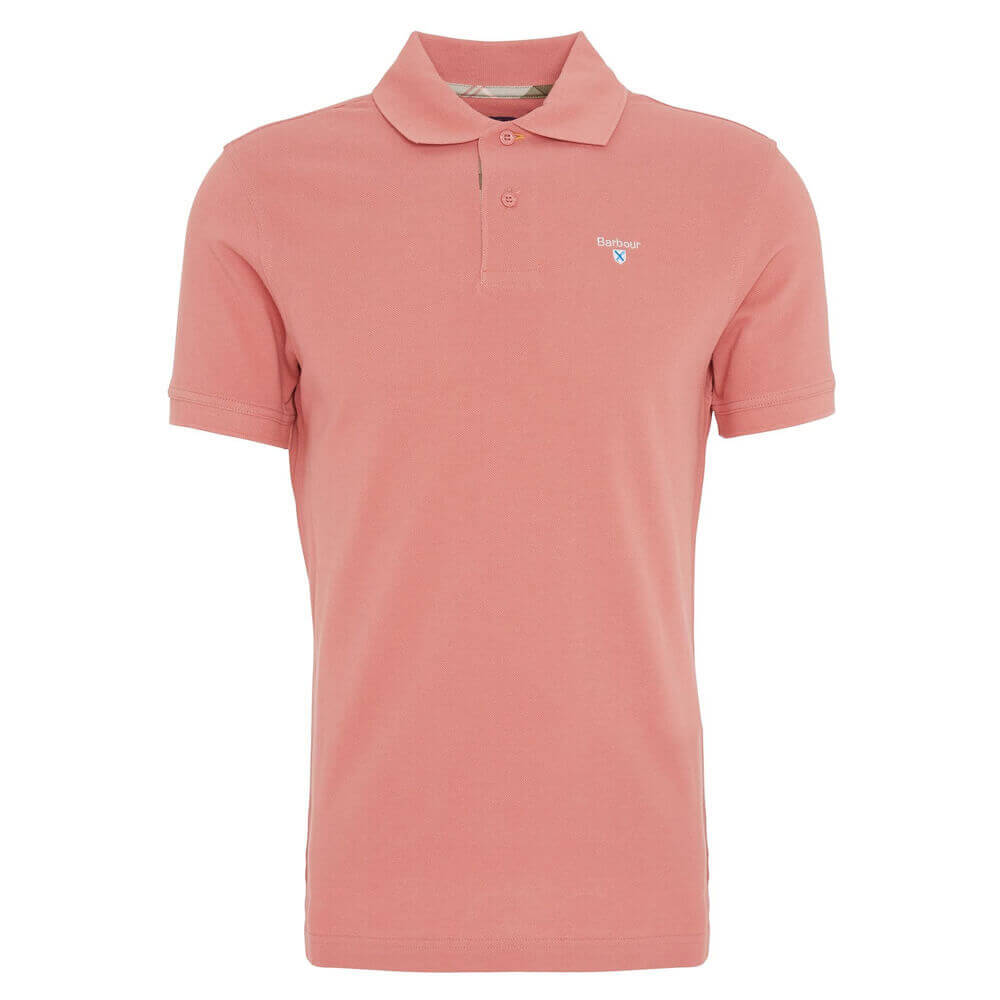 Barbour Cotton Polo Shirt - Pink Clay
